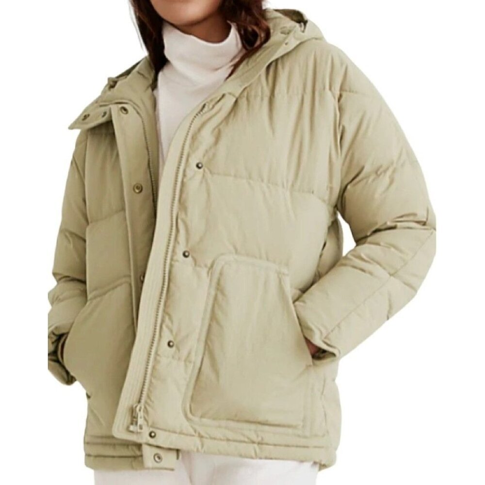 NWT Madewell Green Holland Quilted Water Resistant Puffer Jacket Parker Size 3X